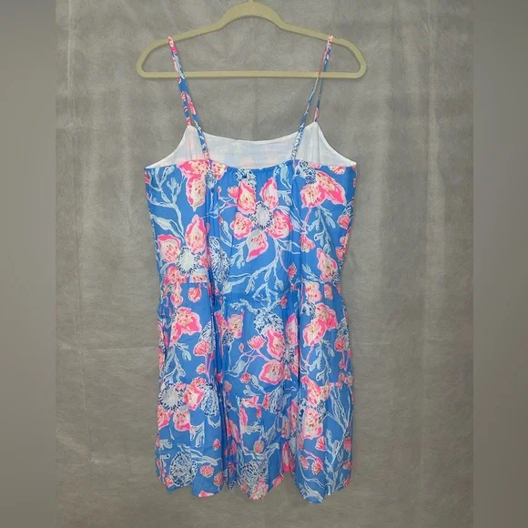 New Lilly Pulitzer Alessia Cotton Dress Multi Bahamian Rhapsody Size Large - Picture 9 of 9